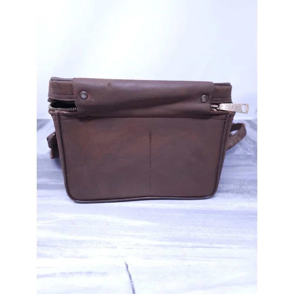 Vtg Perrin USA Top Grade Cowhide Tan Leather 'The Sportsman' #501 Camera‎ Bag